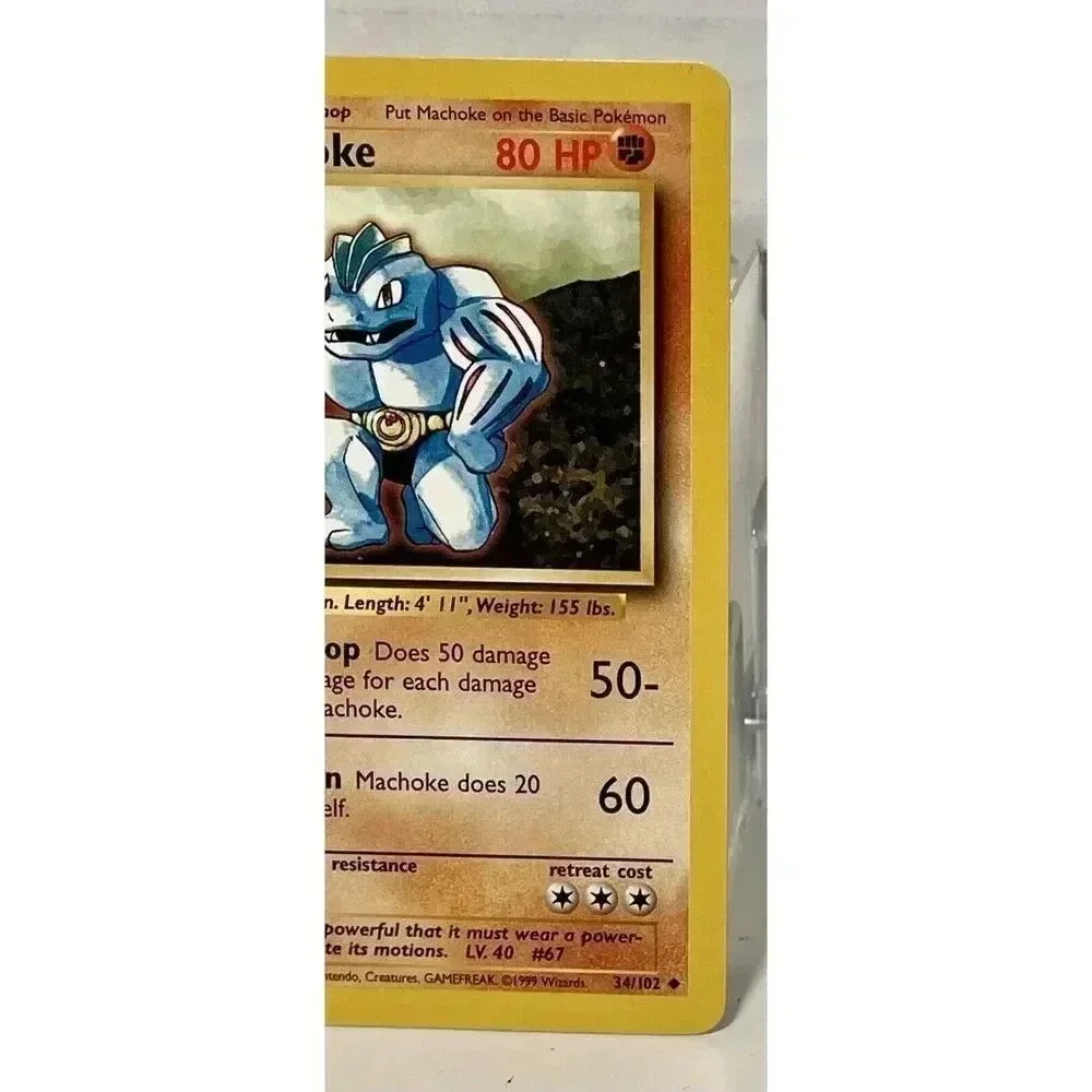 Machoke 34/102 1999 Base Set Non-Holo English‎ Pokémon Card Vintage